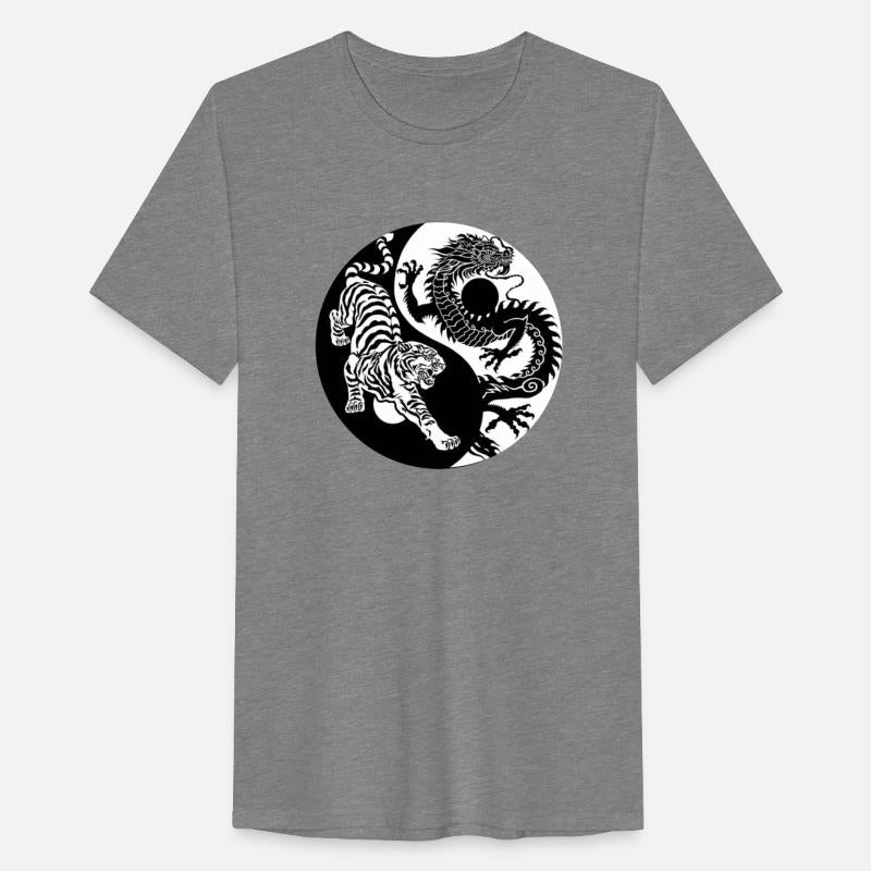 Tiger and Dragon black and white