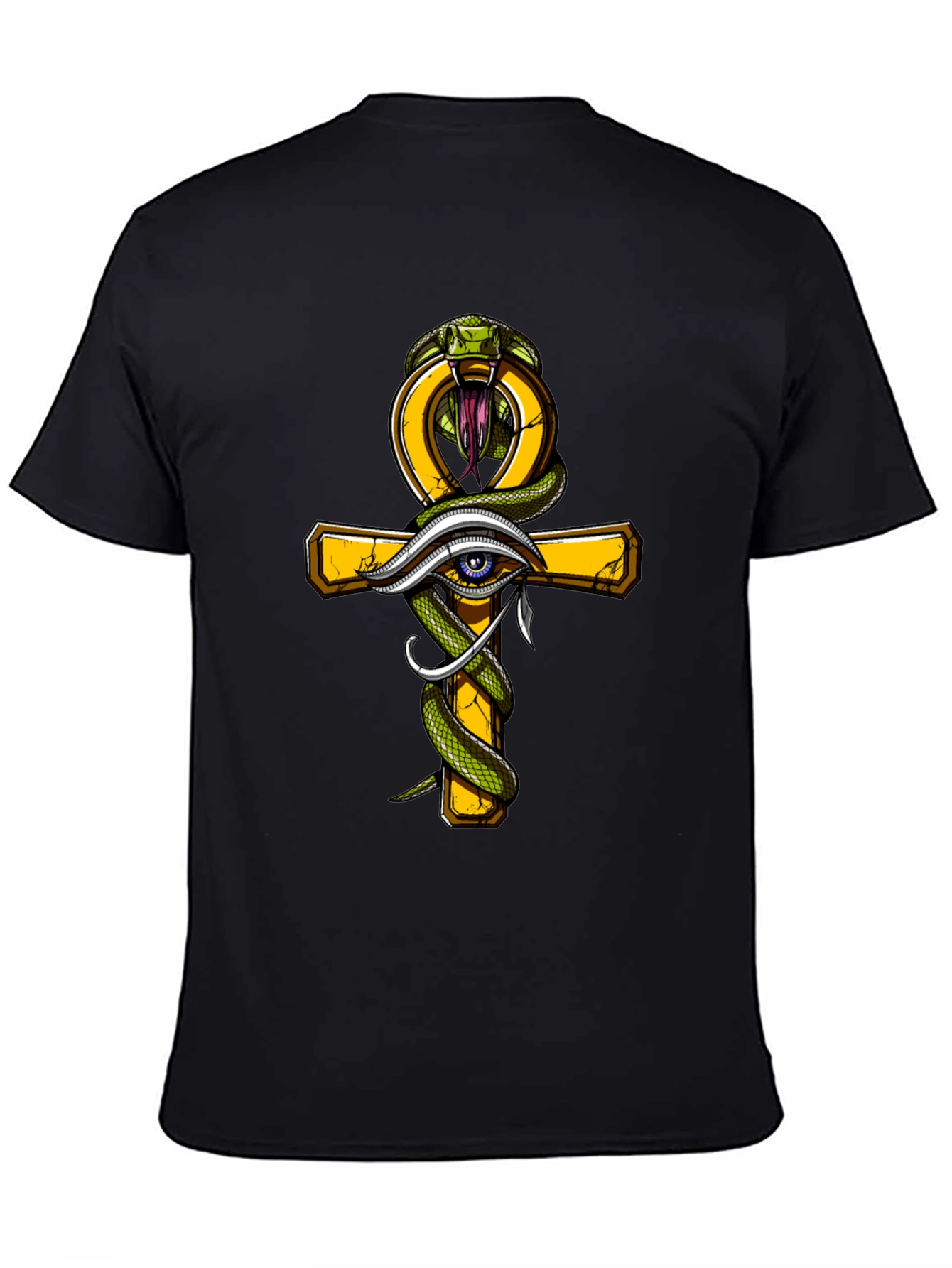 Egyptian Ankh Eye of Horus Cobra Graphic Tee