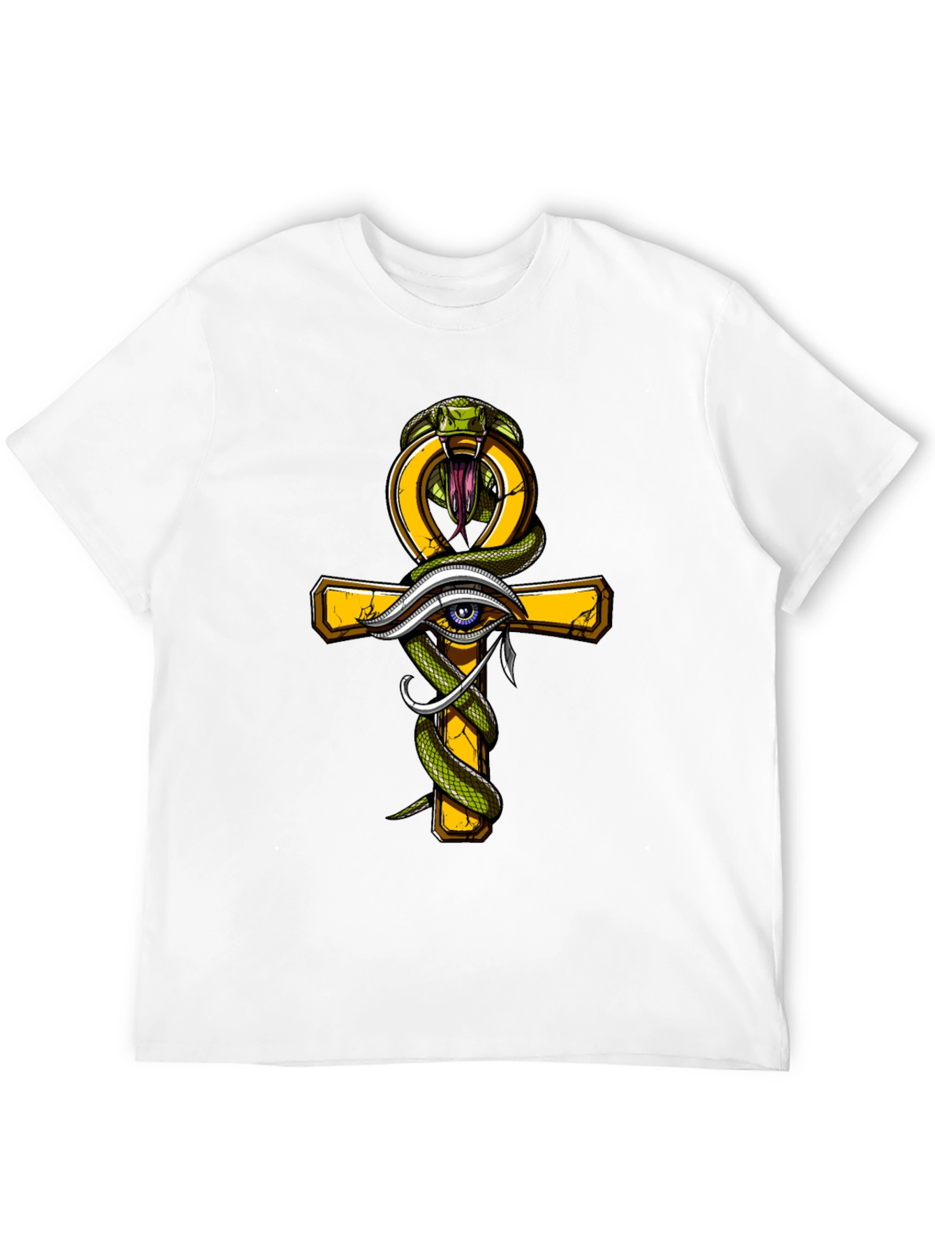 Egyptian Ankh Eye of Horus Cobra Graphic Tee