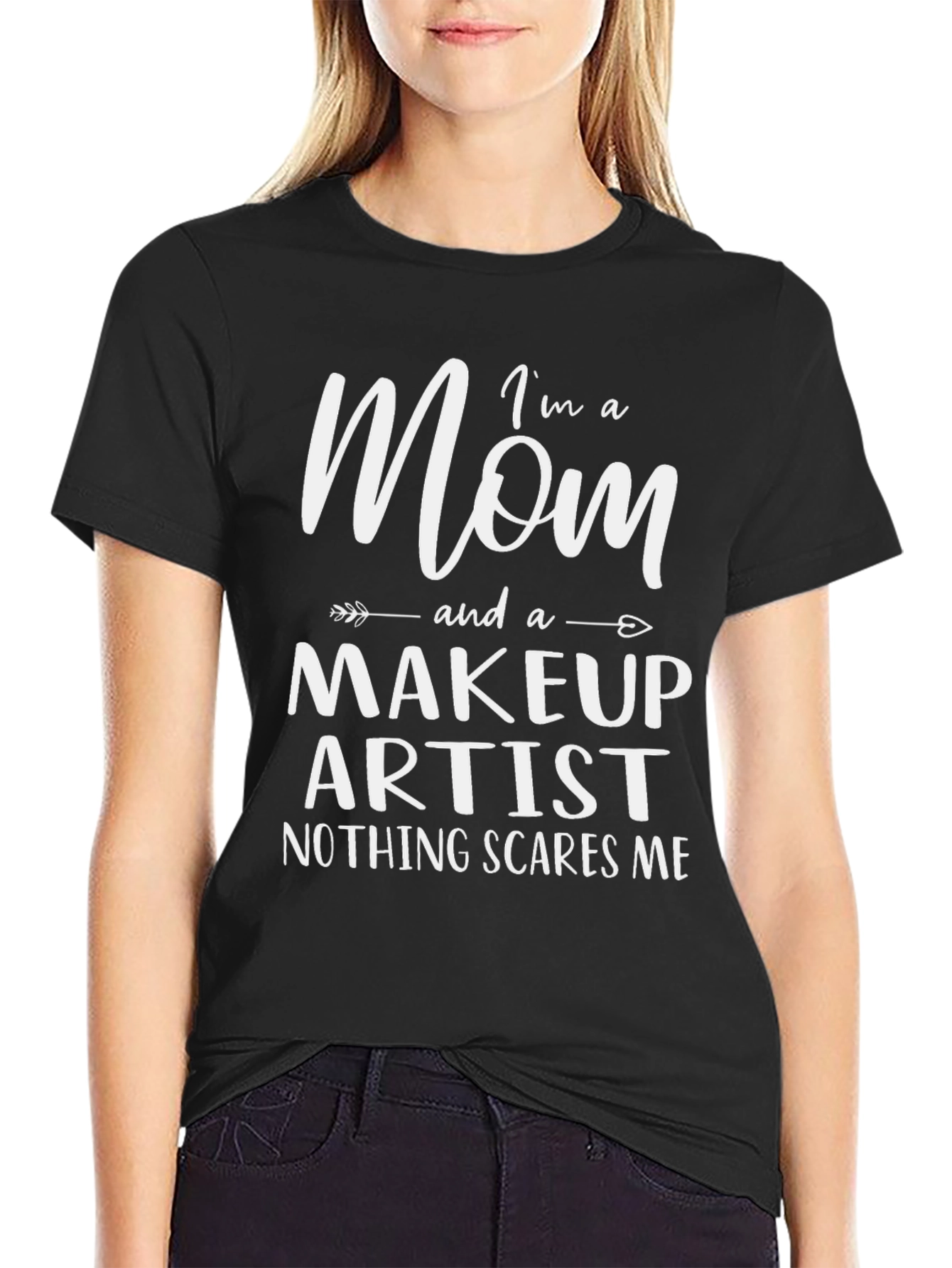 Im A Mom Makeup Artist Funny Graphic Tee