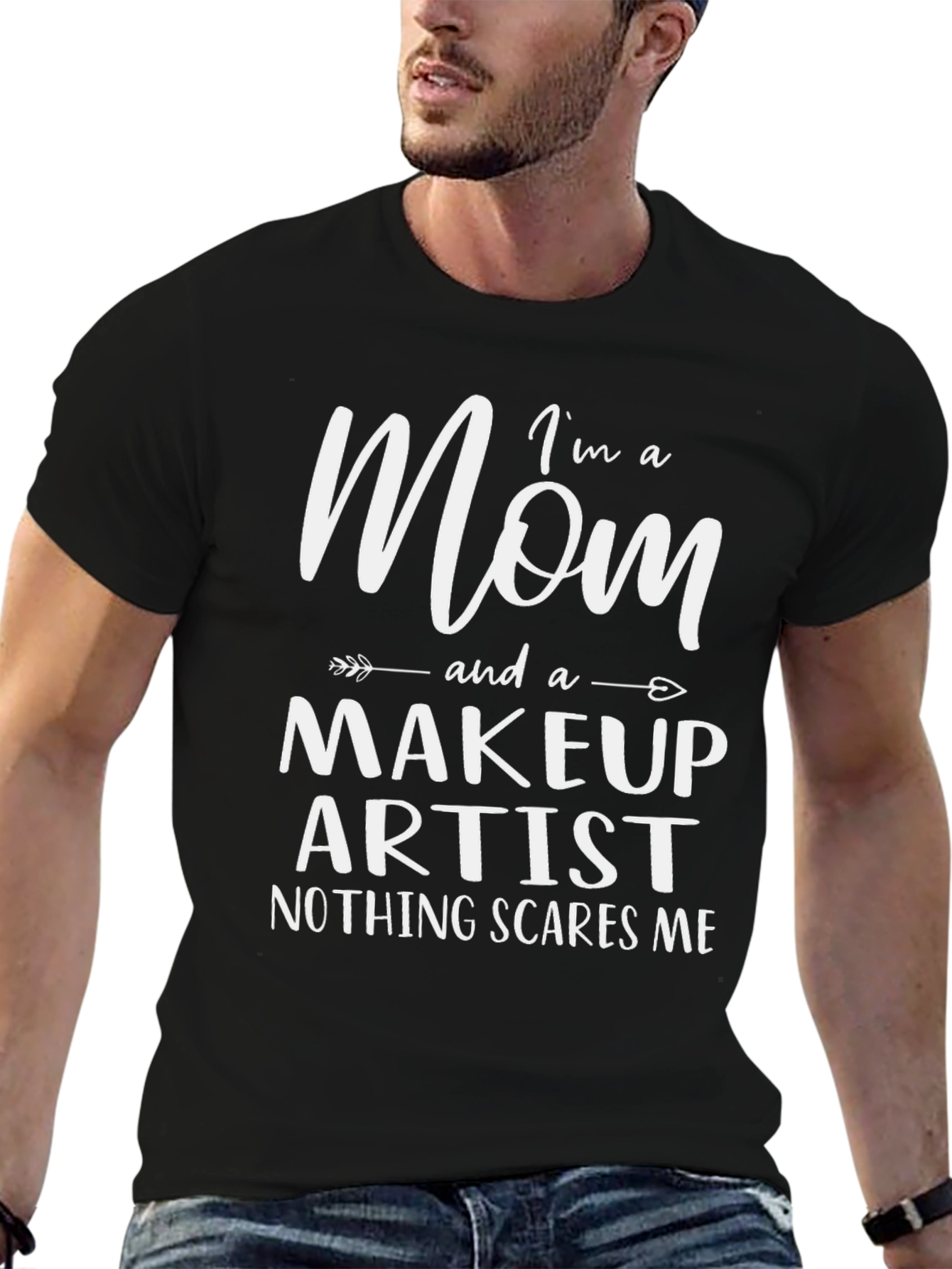 Im A Mom Makeup Artist Funny Graphic Tee