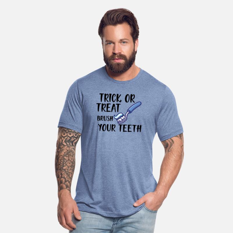 Trick or treat brush your teeth b