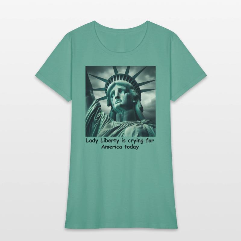 Trump causes the Statue of Liberty to cry