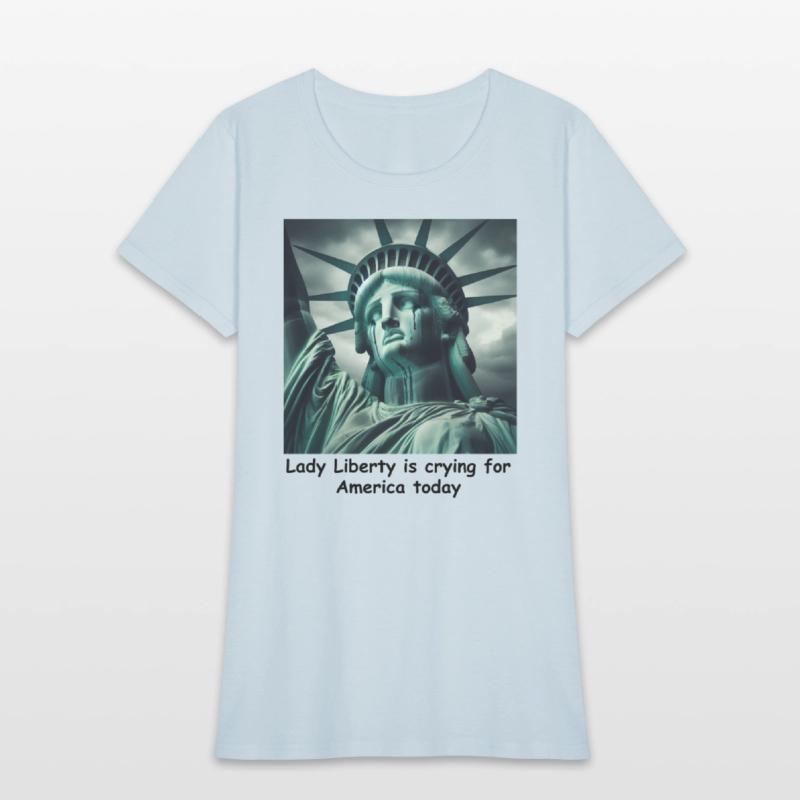 Trump causes the Statue of Liberty to cry