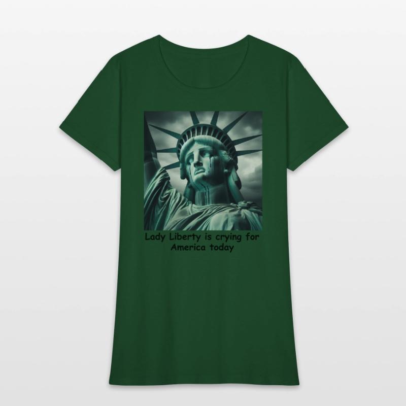 Trump causes the Statue of Liberty to cry