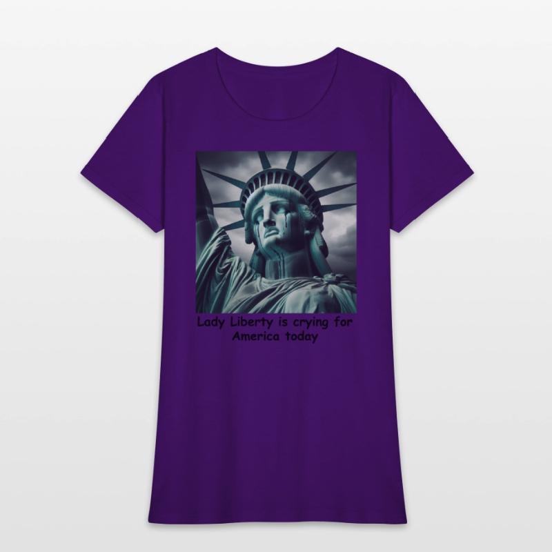 Trump causes the Statue of Liberty to cry