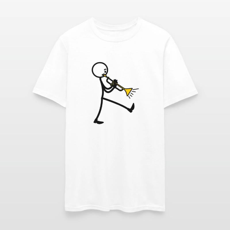 Trumpet player marching