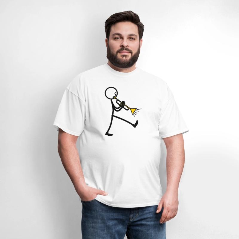 Trumpet player marching