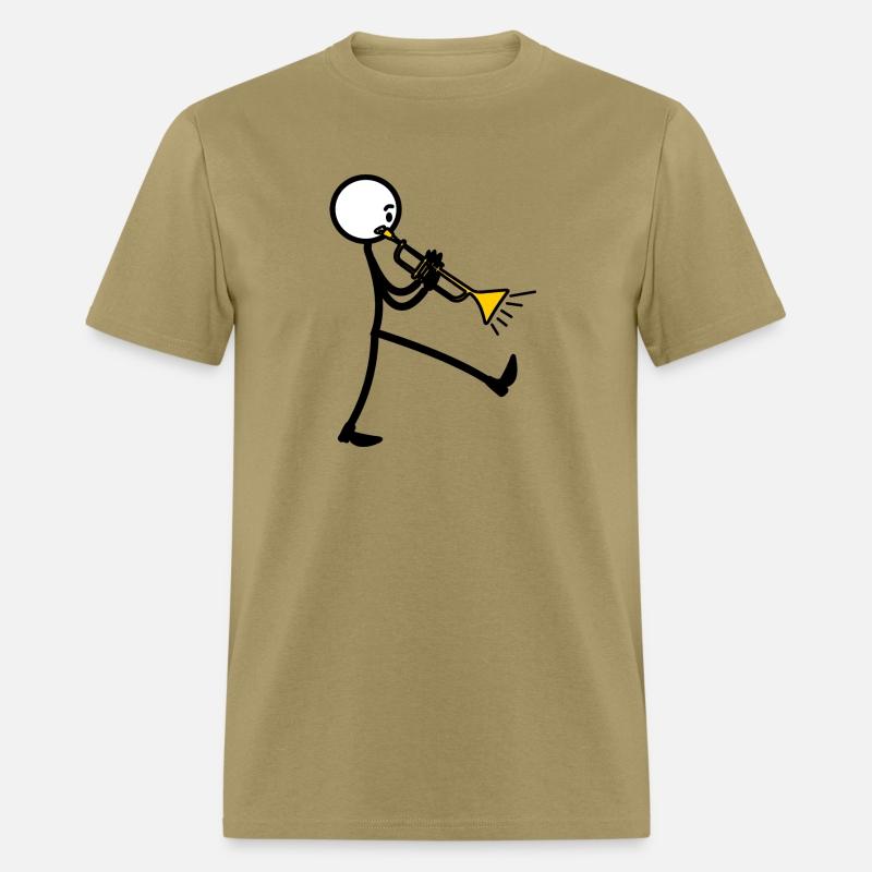 Trumpet player marching