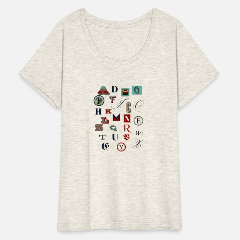 Tshirt Random letters classic type