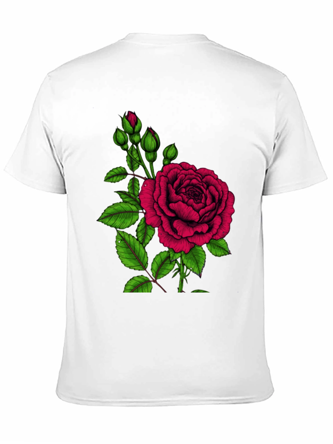 Black Rose Graphic T-Shirt - Elegant Floral Design