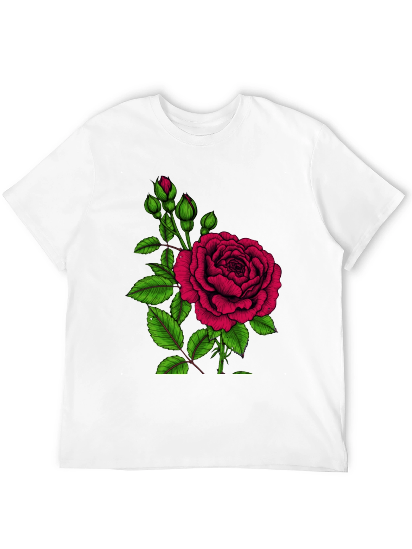 Black Rose Graphic T-Shirt - Elegant Floral Design