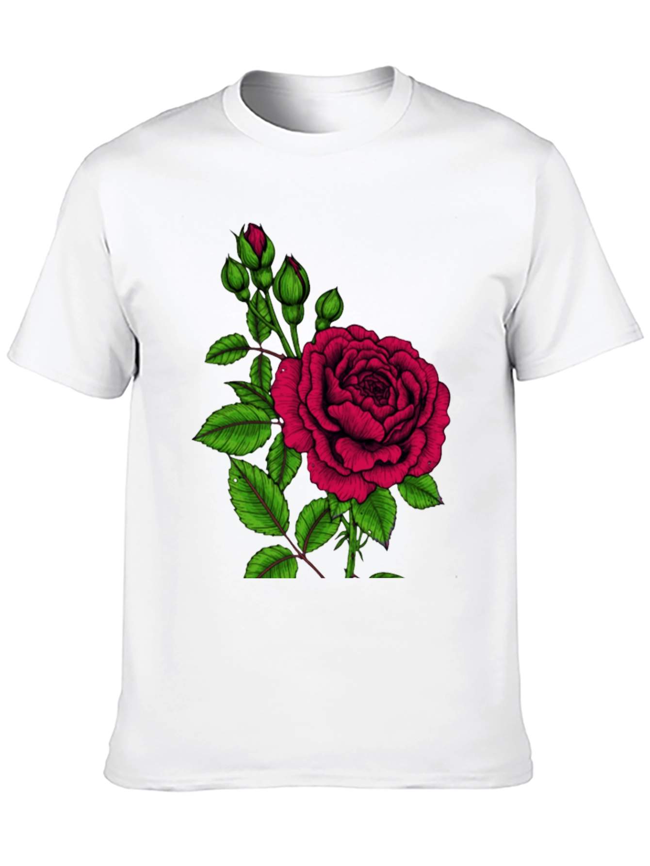 Black Rose Graphic T-Shirt - Elegant Floral Design