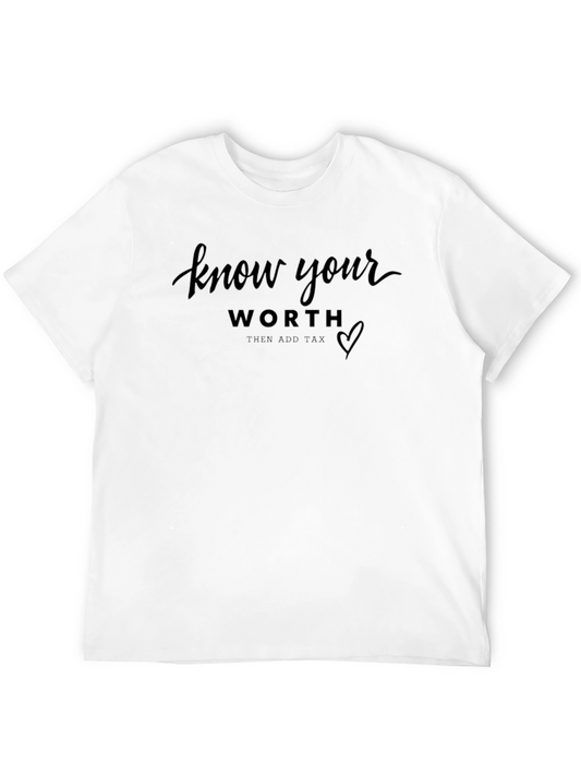Know Your Worth Black Graphic Tee