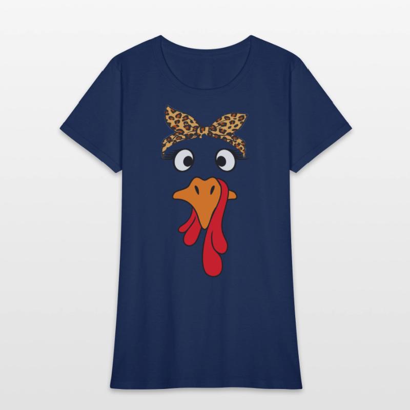 Turkey Face Leopard Headband Womens Thanksgiving