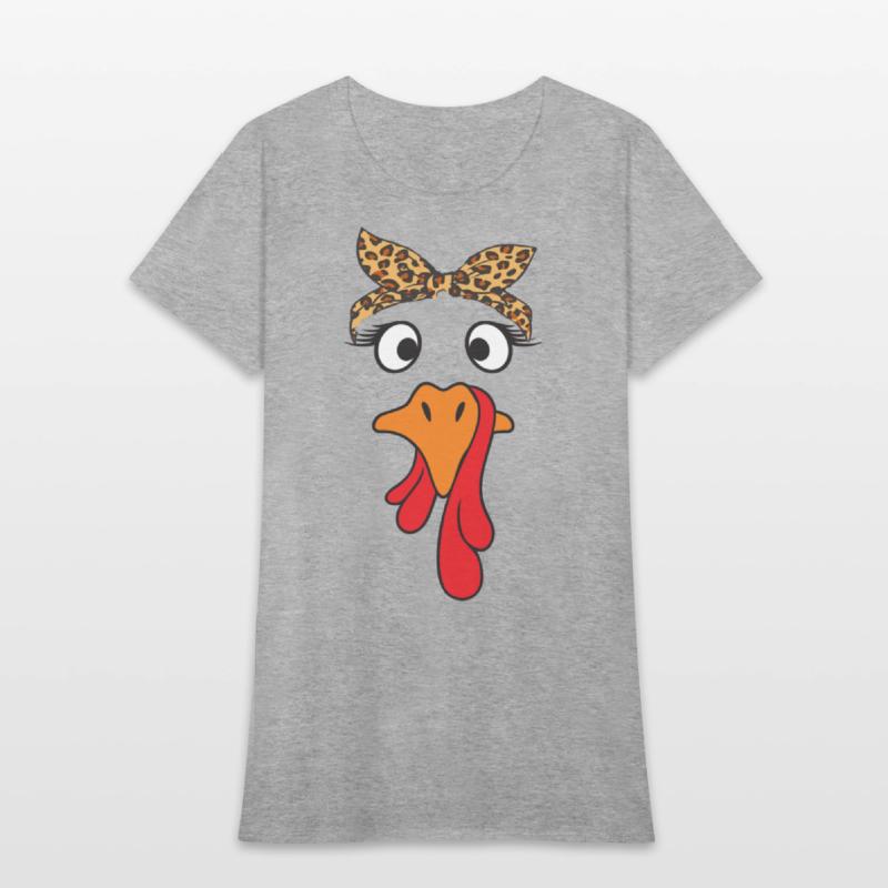 Turkey Face Leopard Headband Womens Thanksgiving