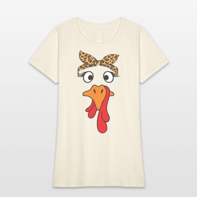 Turkey Face Leopard Headband Womens Thanksgiving