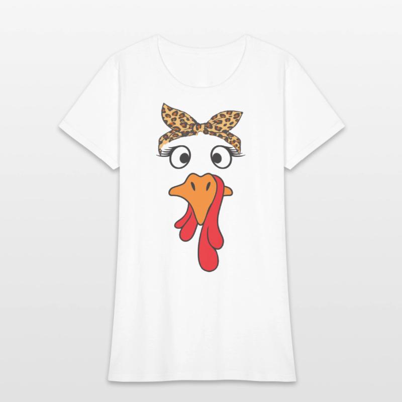 Turkey Face Leopard Headband Womens Thanksgiving