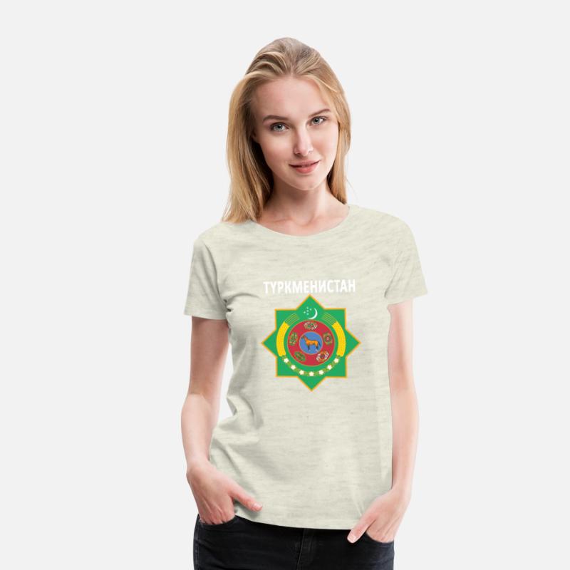 Turkmen Cyrillic Text Emblem Of Turkmenistan