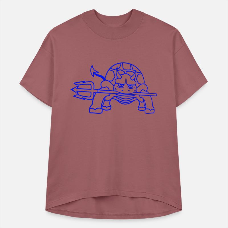 Turtle Devil Hell Trident Evil Demon Cool Cartoon