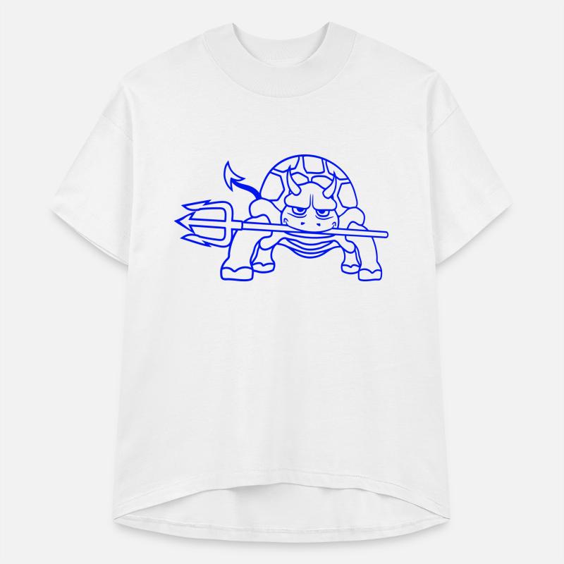 Turtle Devil Hell Trident Evil Demon Cool Cartoon