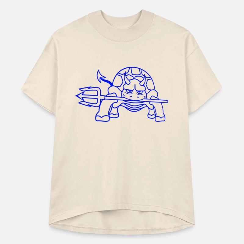 Turtle Devil Hell Trident Evil Demon Cool Cartoon