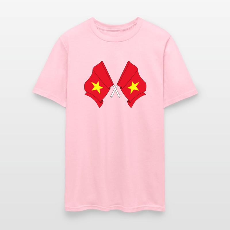 Two crossed flags Vietnam