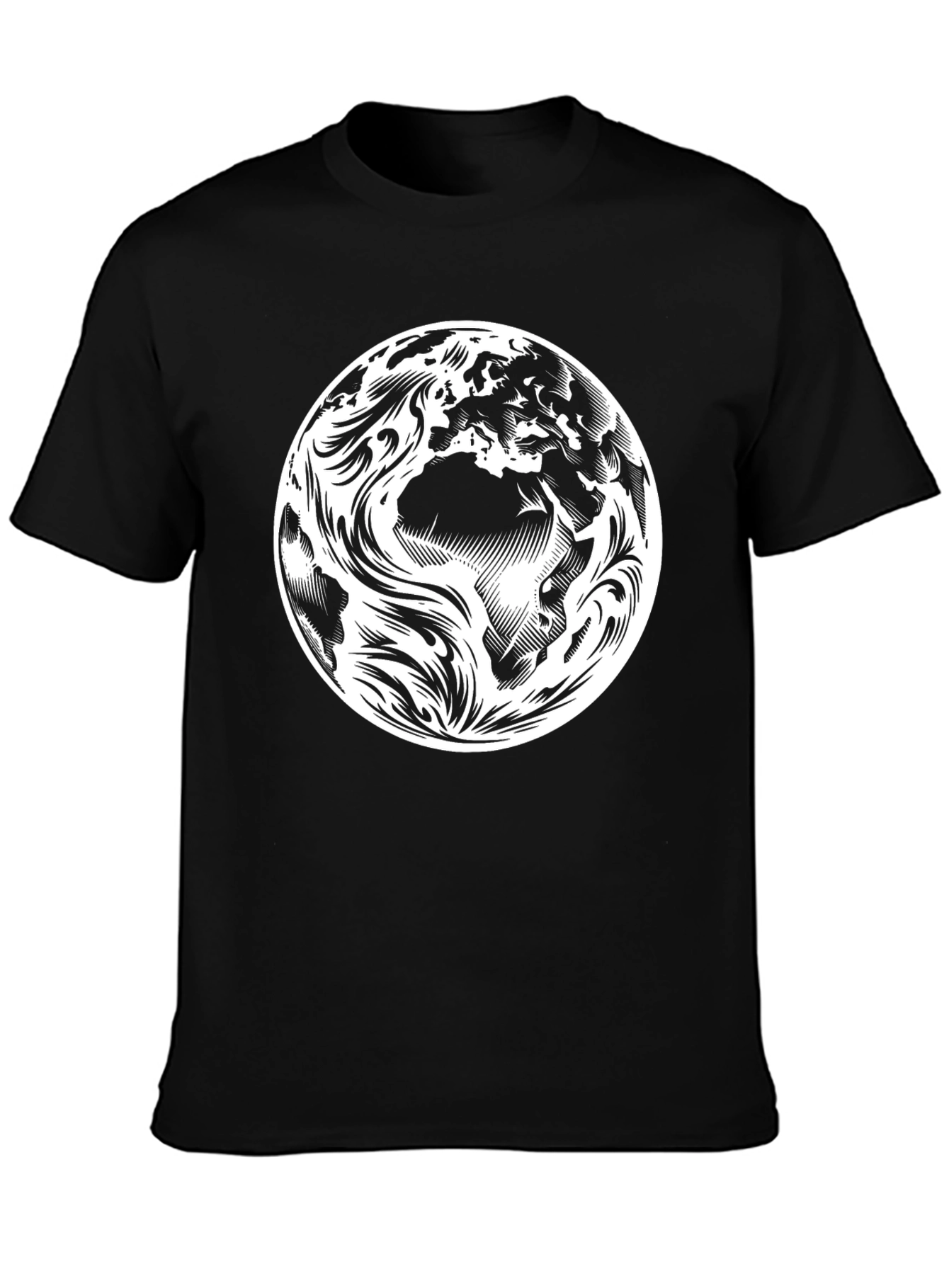 Earth Graphic Black T-Shirt