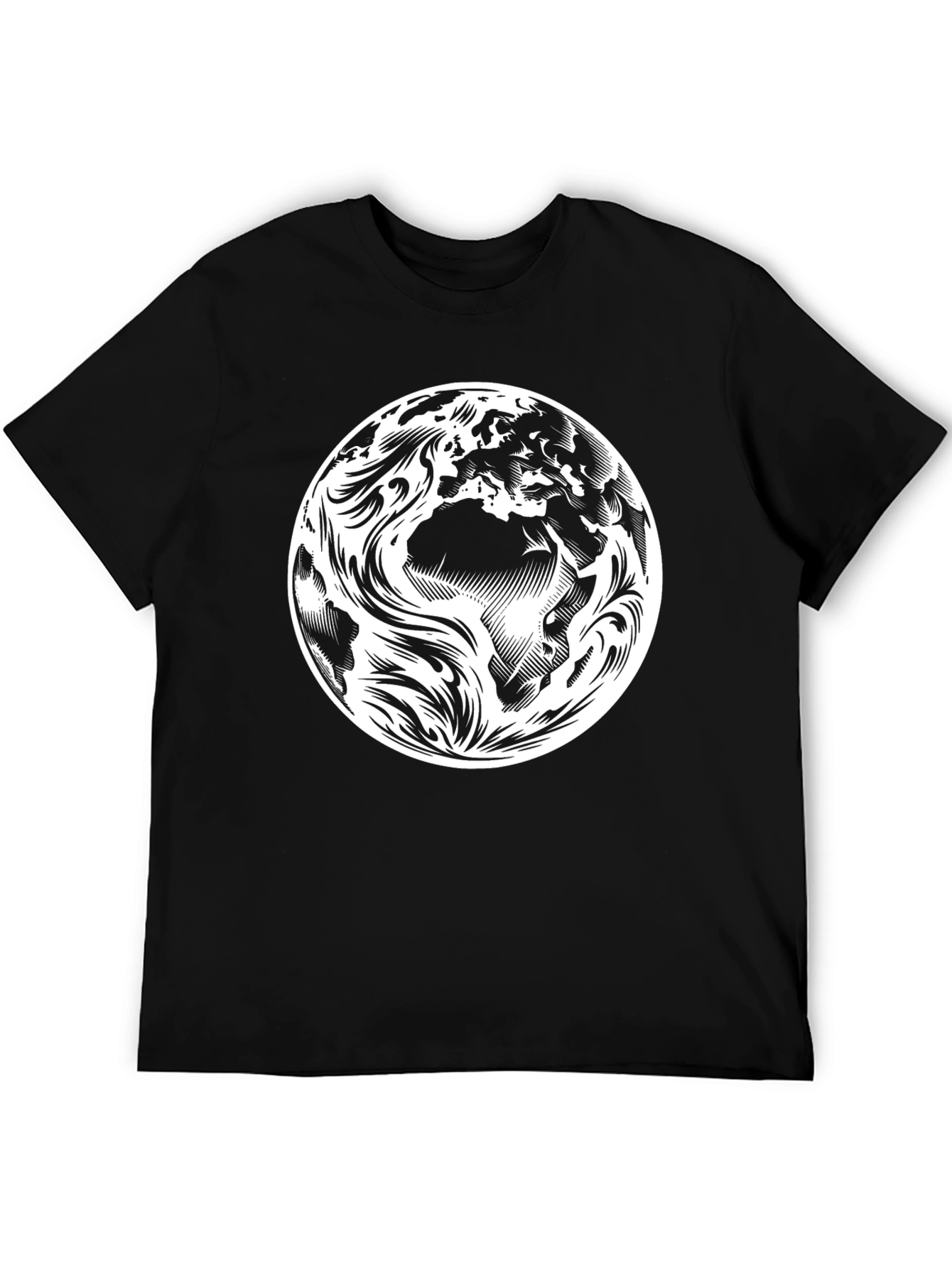 Earth Graphic Black T-Shirt