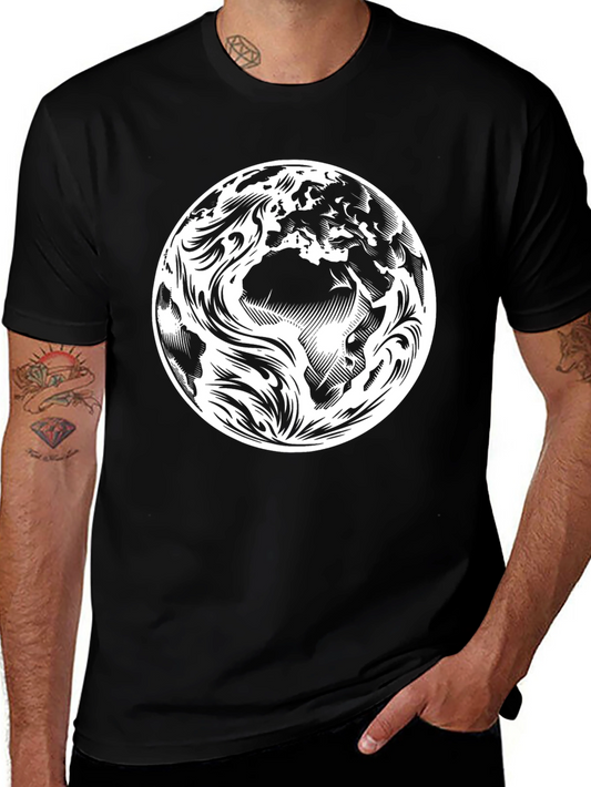 Earth Graphic Black T-Shirt