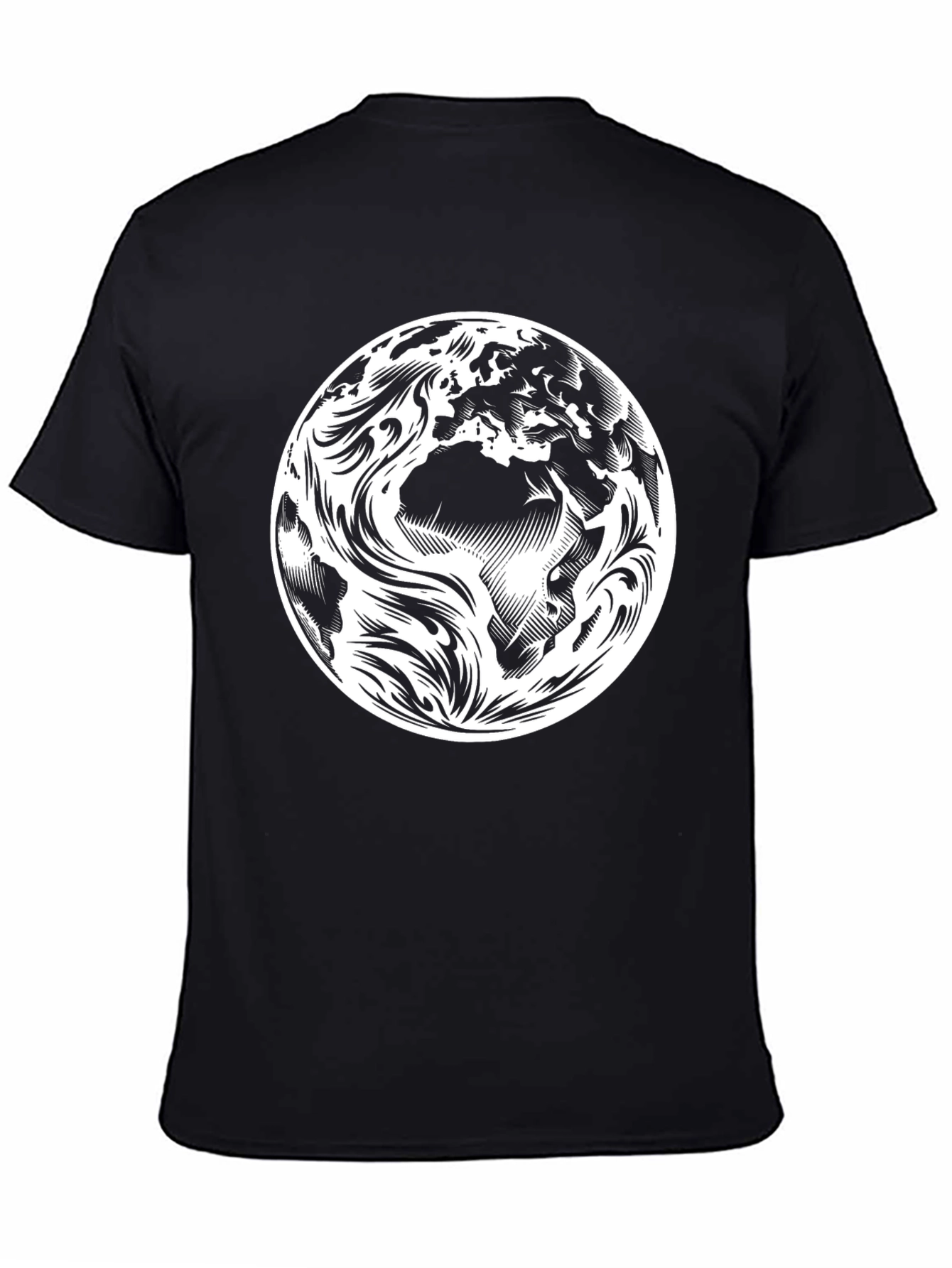 Earth Graphic Black T-Shirt