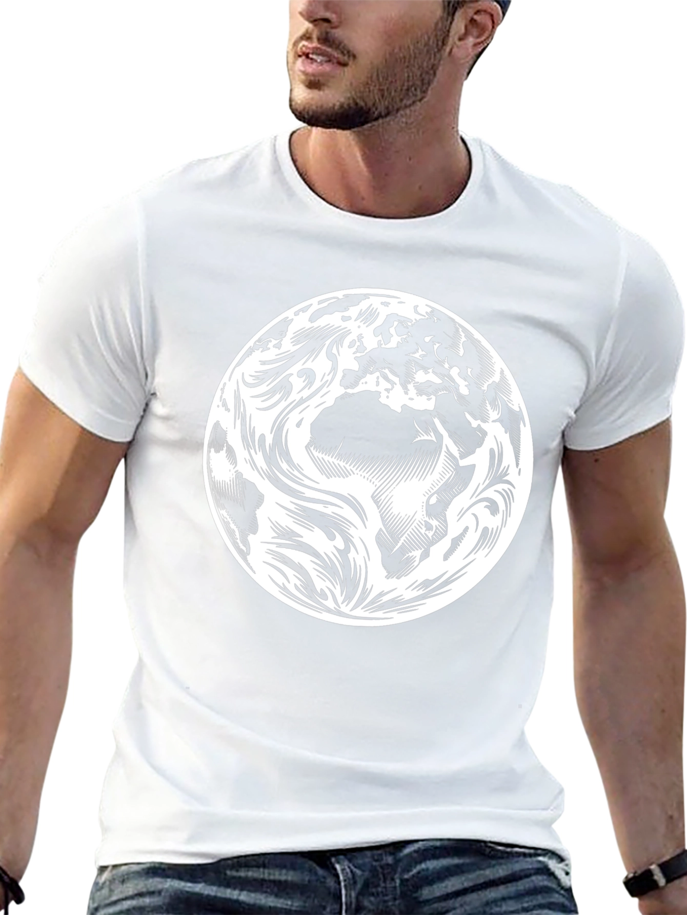 Earth Graphic Black T-Shirt