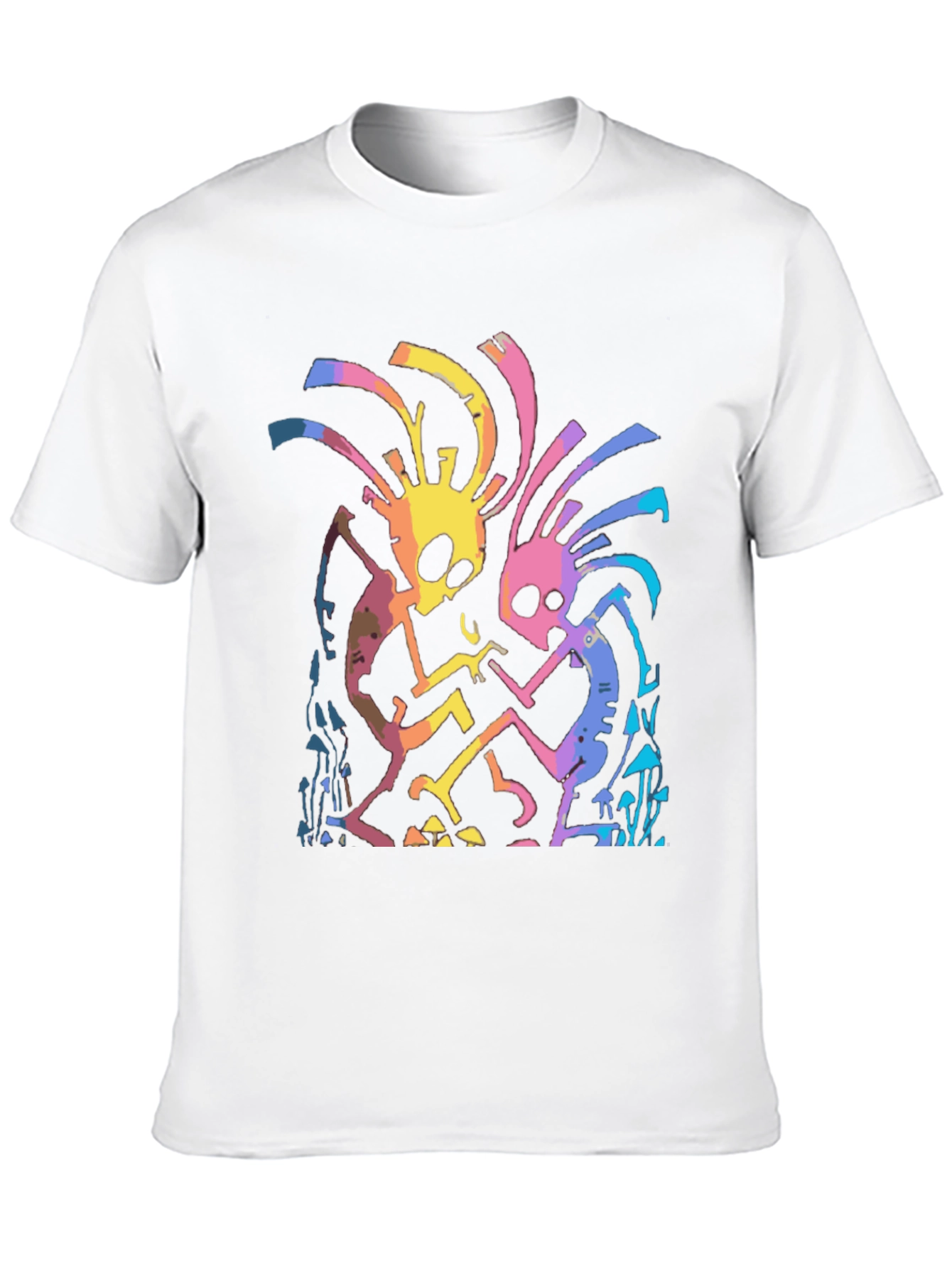 Psychedelic Dancing Skeletons Graphic Tee