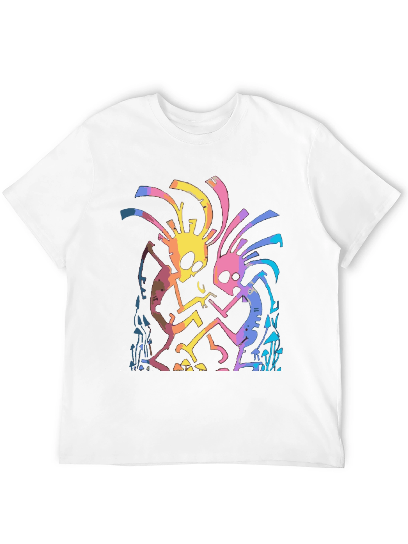 Psychedelic Dancing Skeletons Graphic Tee