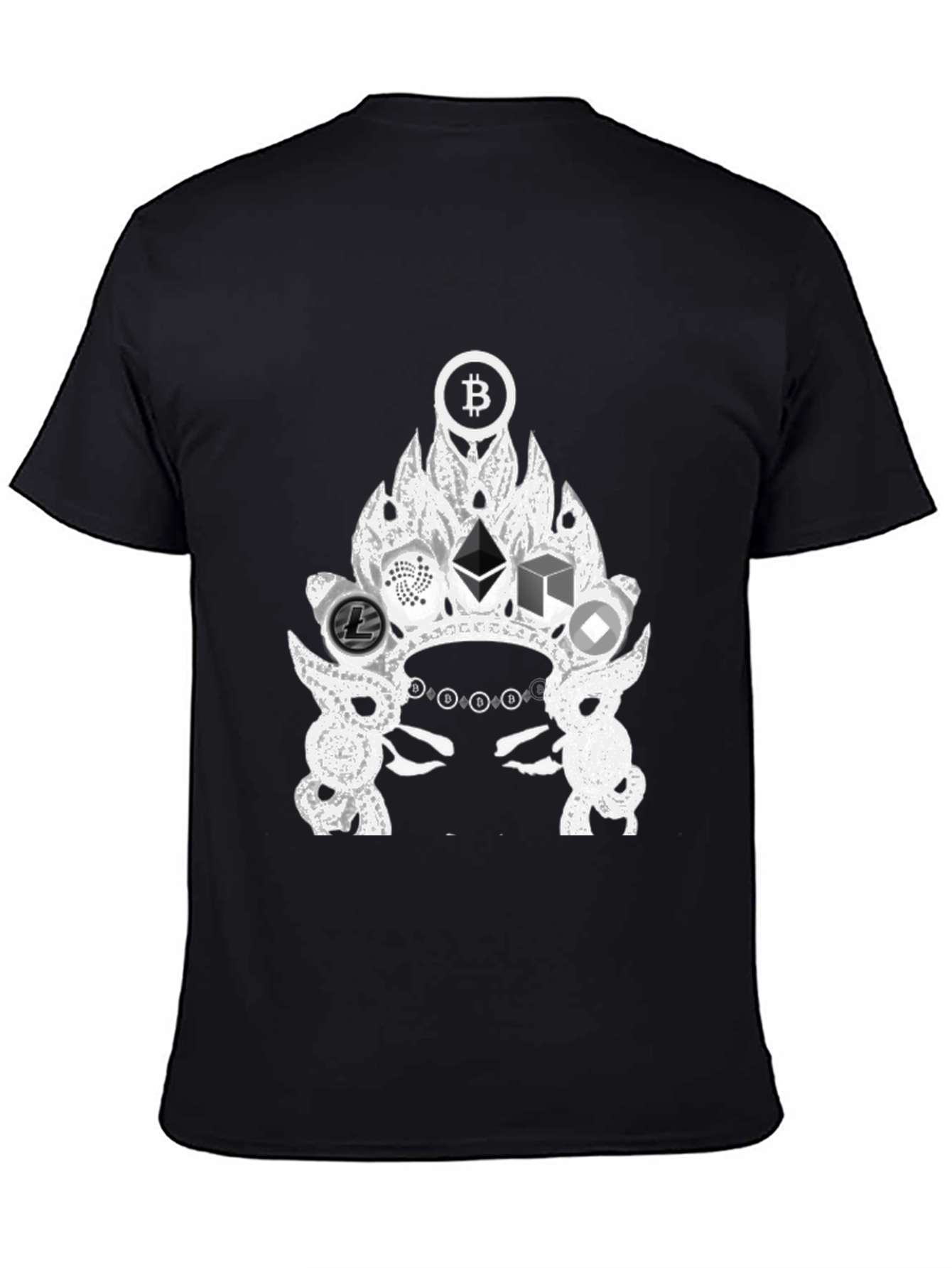 Crypto Crown T-Shirt - Bitcoin Ethereum Litecoin