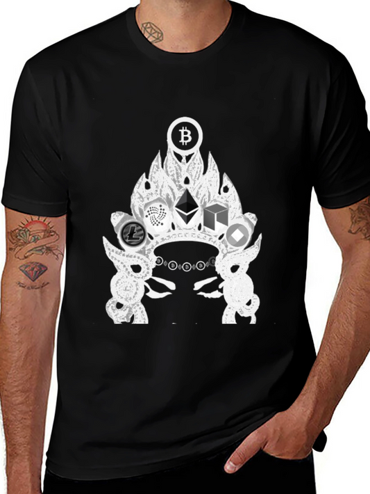 Crypto Crown T-Shirt - Bitcoin Ethereum Litecoin