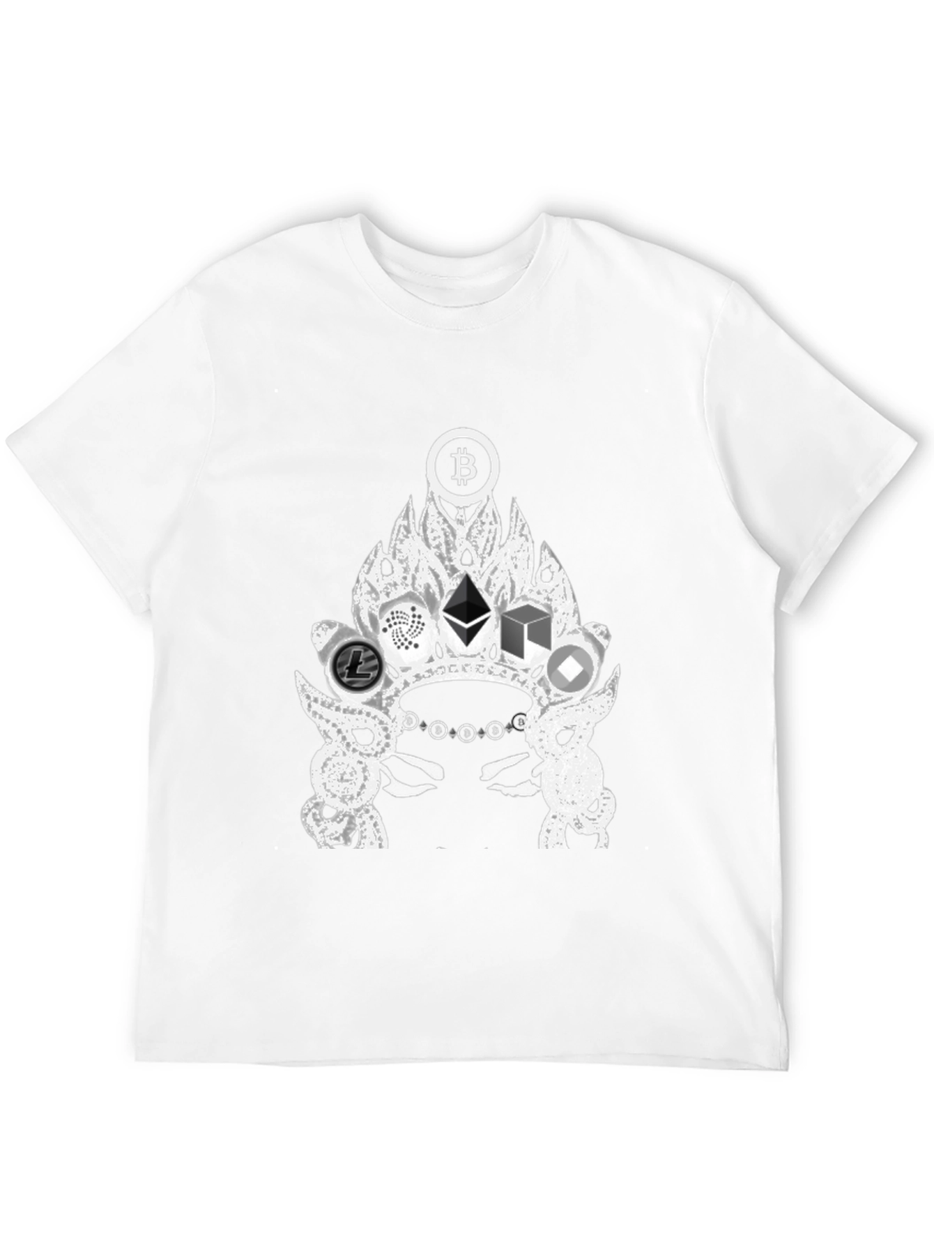 Crypto Crown T-Shirt - Bitcoin Ethereum Litecoin