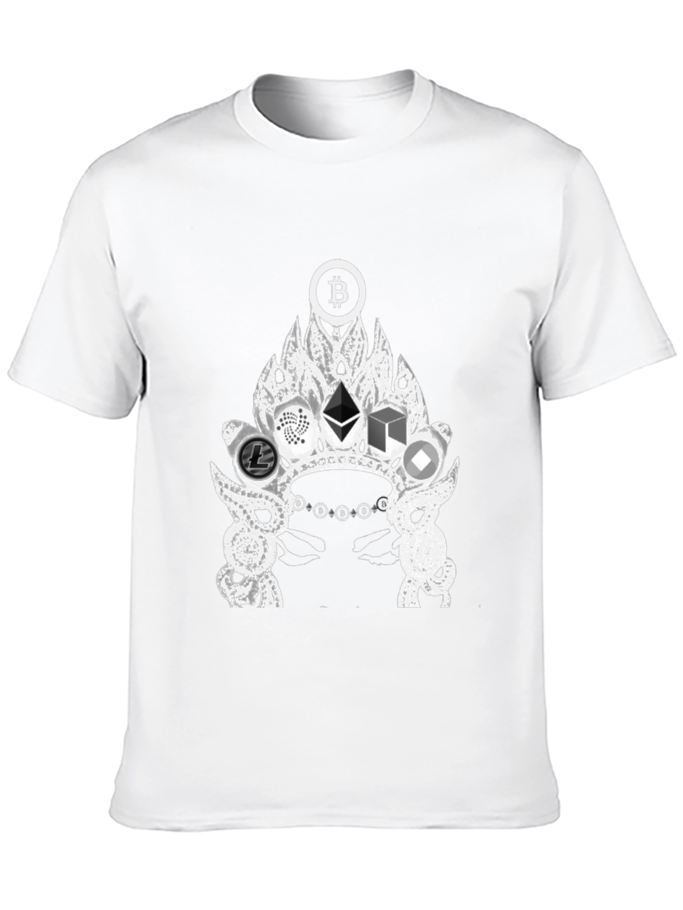 Crypto Crown T-Shirt - Bitcoin Ethereum Litecoin