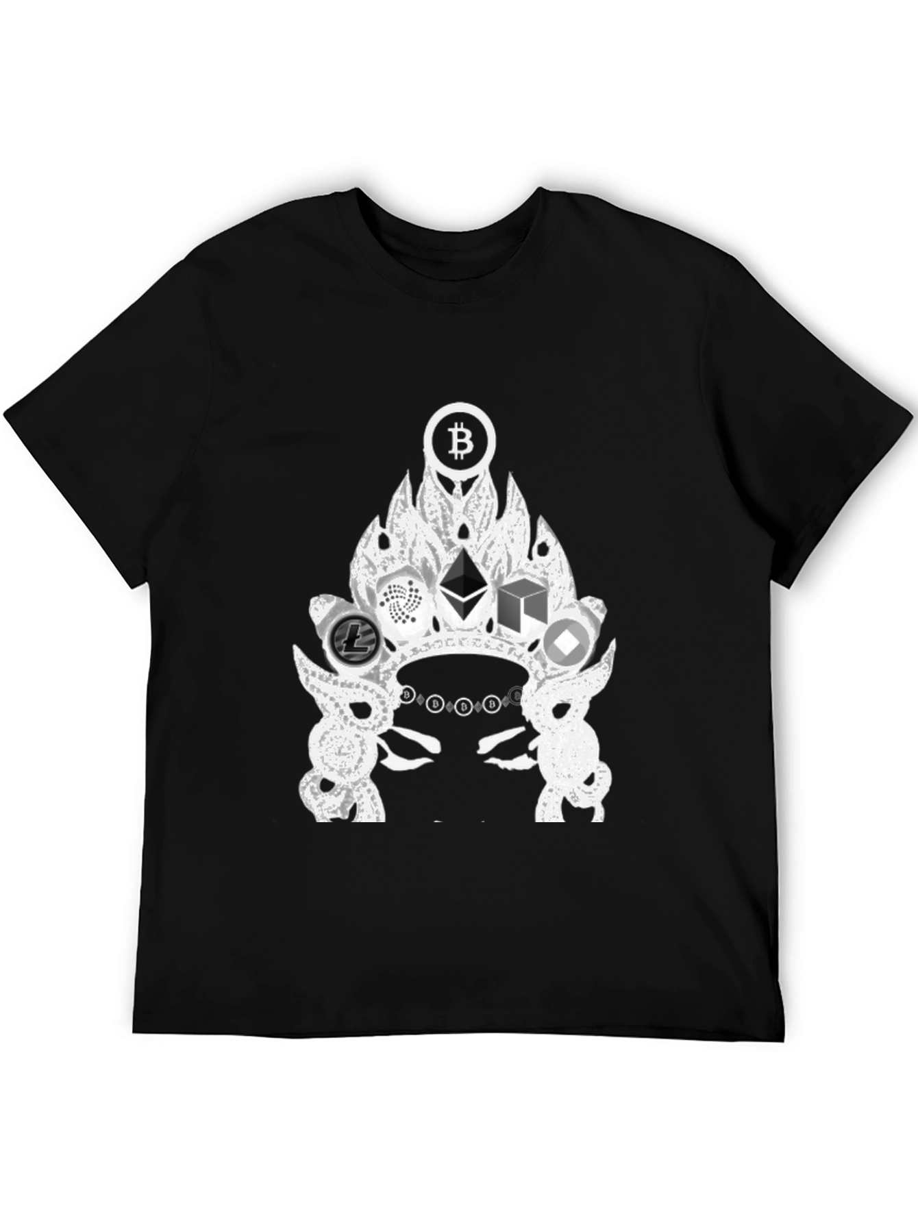 Crypto Crown T-Shirt - Bitcoin Ethereum Litecoin