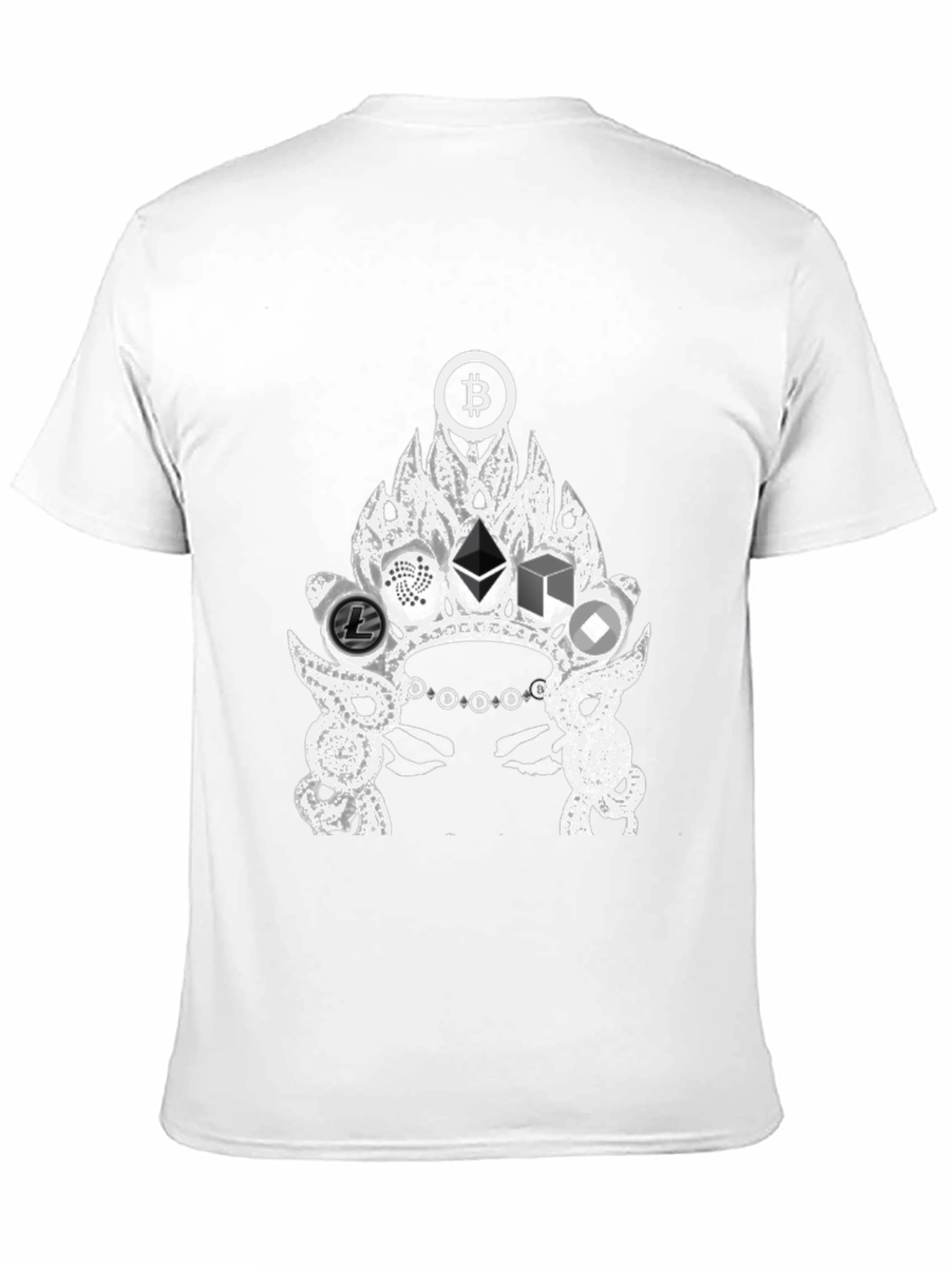 Crypto Crown T-Shirt - Bitcoin Ethereum Litecoin