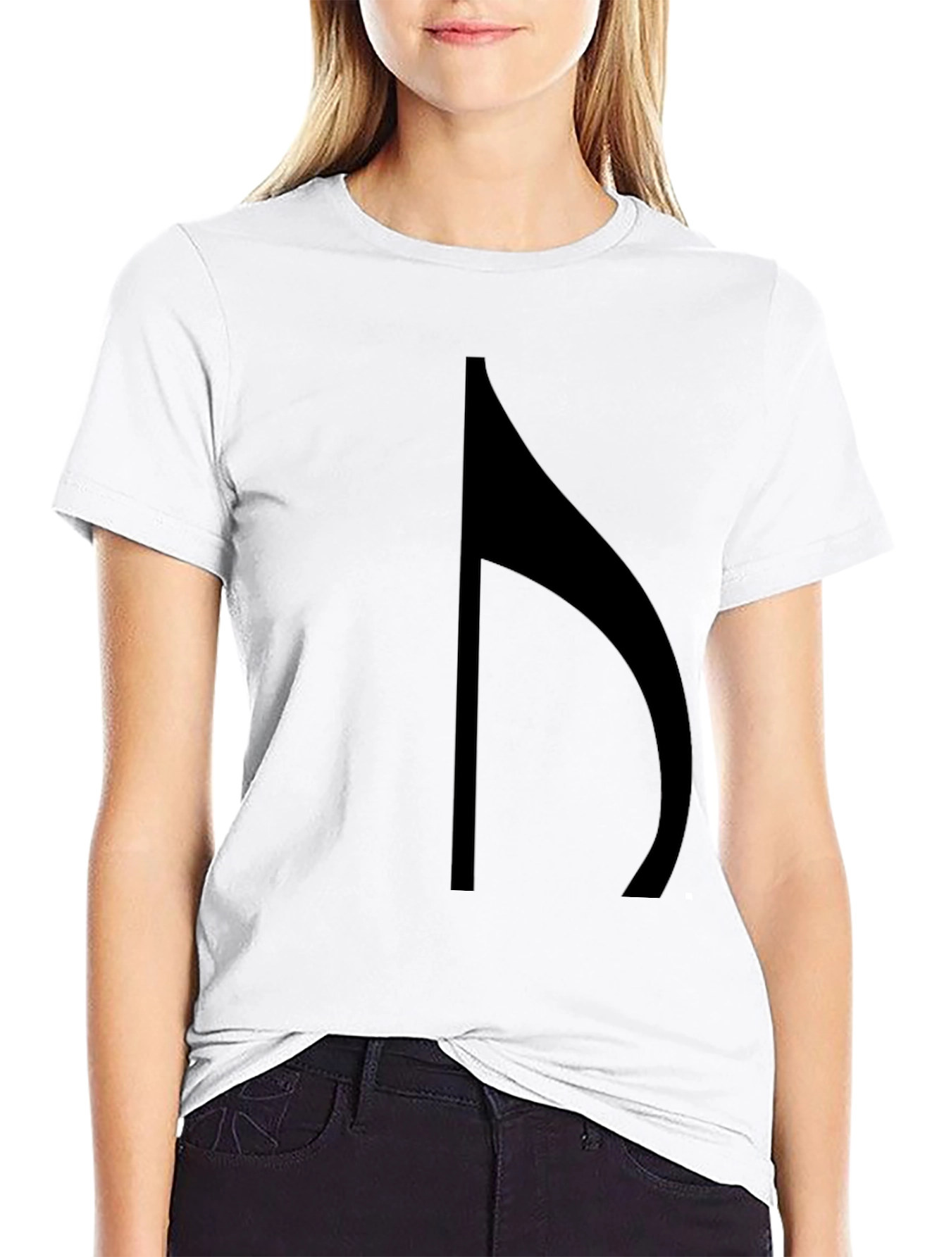 Musical Note Graphic Black T-Shirt