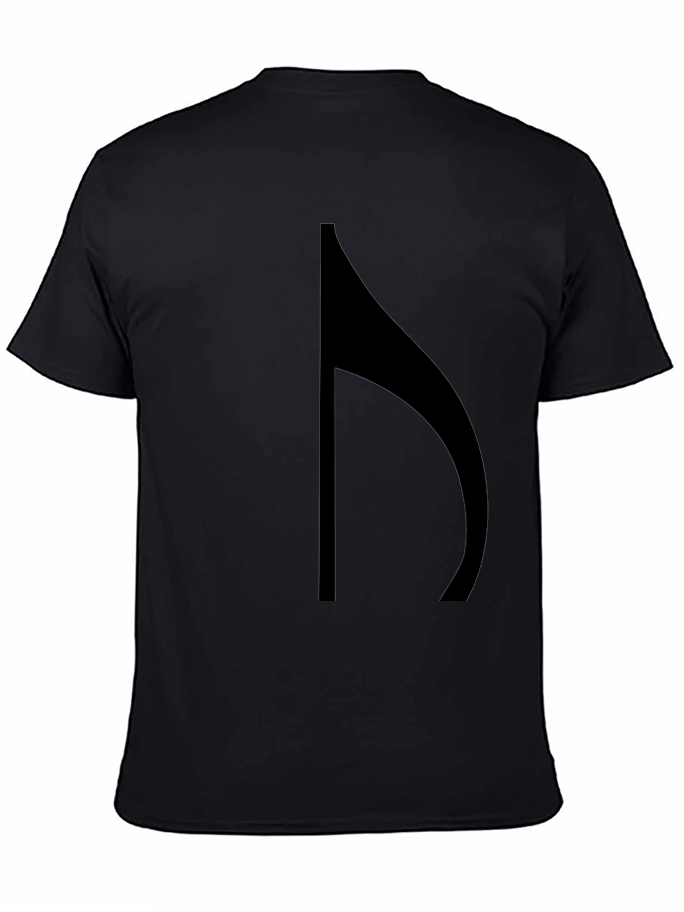 Musical Note Graphic Black T-Shirt