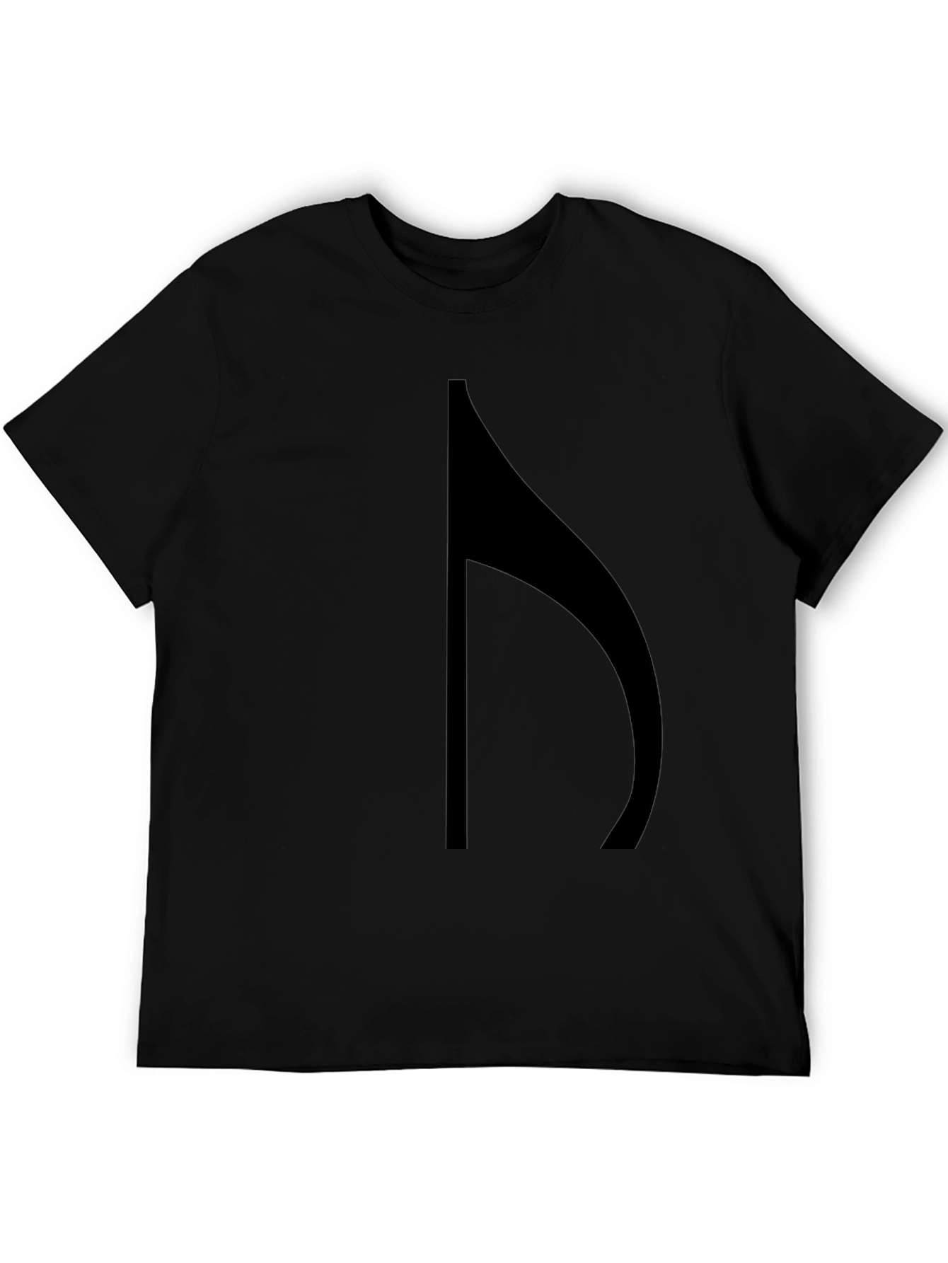 Musical Note Graphic Black T-Shirt