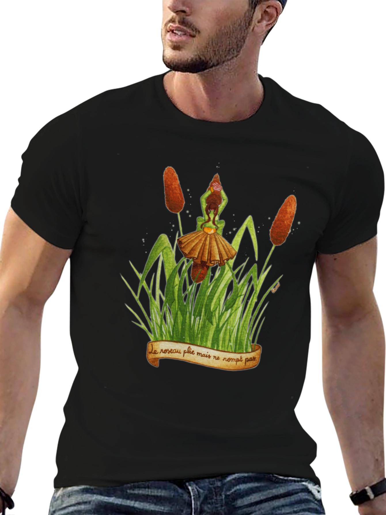Natures Wisdom Black T-Shirt