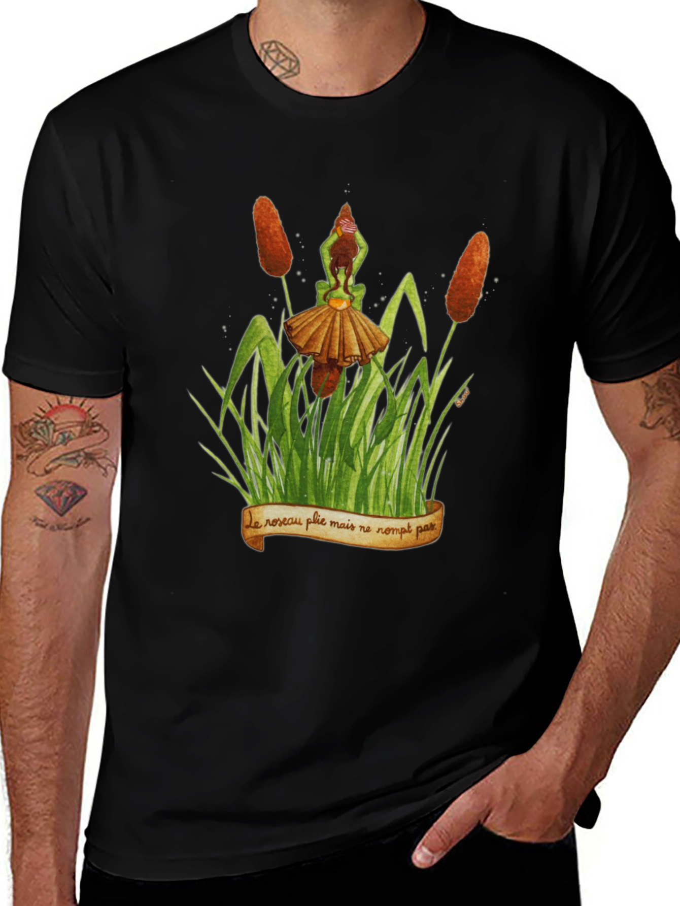 Natures Wisdom Black T-Shirt