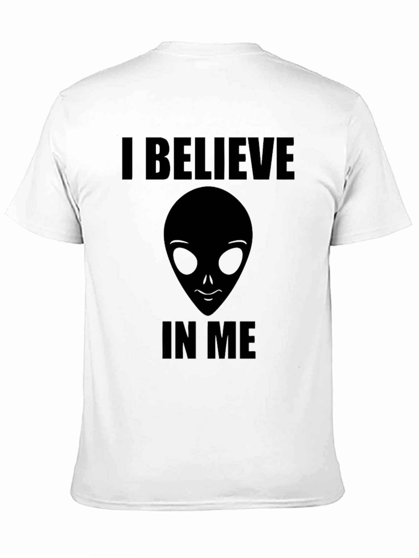I Believe Alien Graphic Tee - Black Cotton Shirt