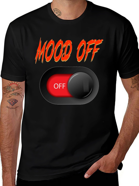 Mood Off Graphic Tee - Black Cotton T-Shirt