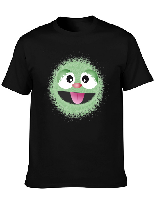 Fun Monster Graphic Tee - Black Cotton T-Shirt