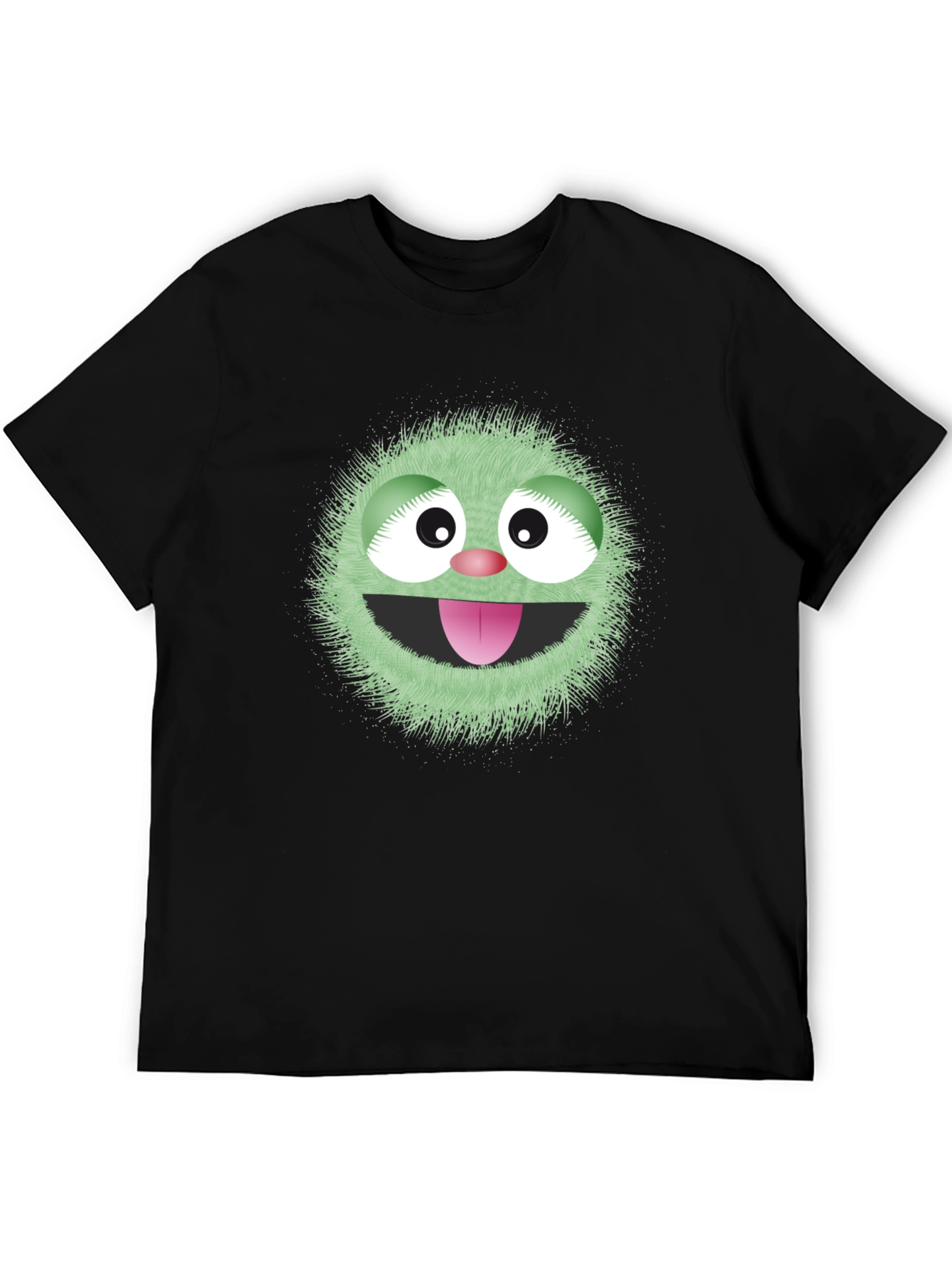 Fun Monster Graphic Tee - Black Cotton T-Shirt