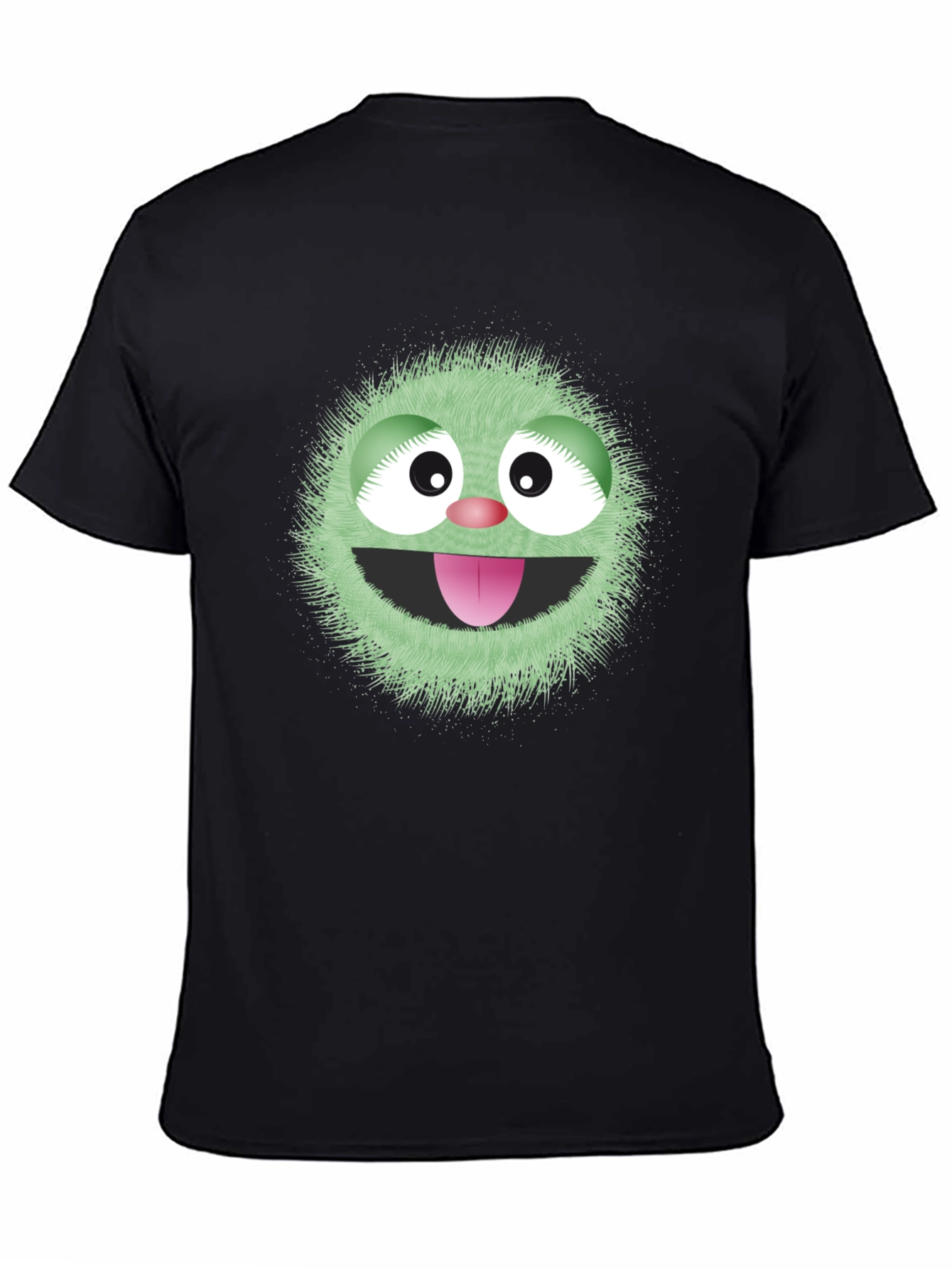 Fun Monster Graphic Tee - Black Cotton T-Shirt